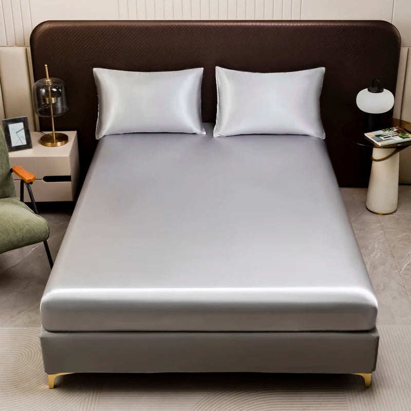 Satin Fitted Bed Sheet (No Pillowcase)