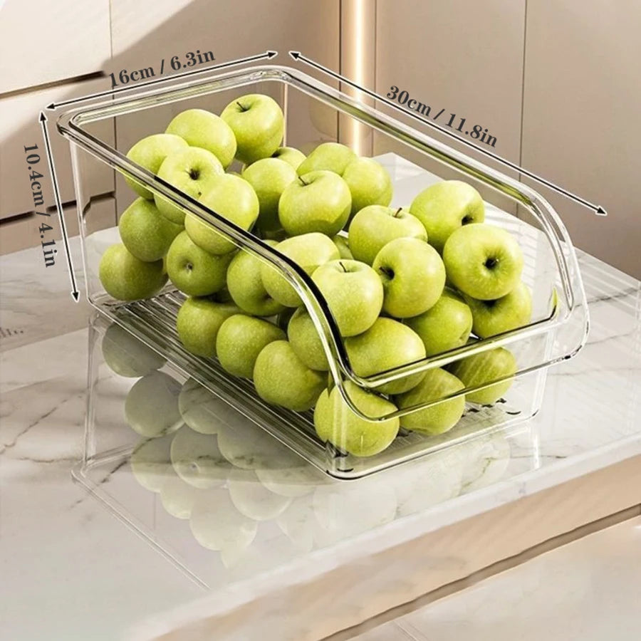 Clear Fridge Organizer Bin