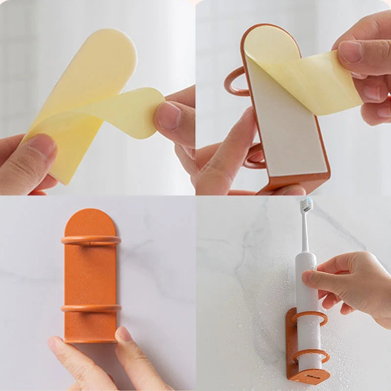 Wall-Mounted Toothbrush & Razor Holder