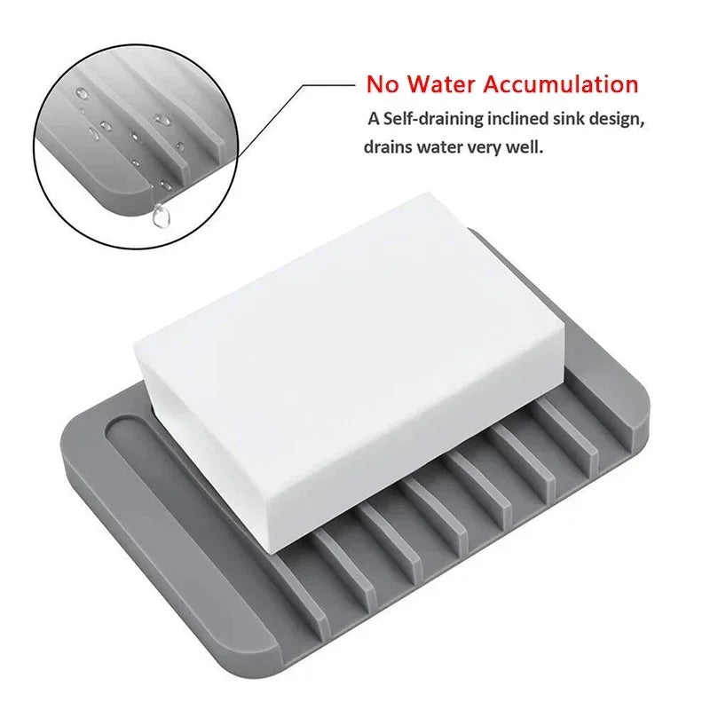 Self-Draining Silicone Soap Dish