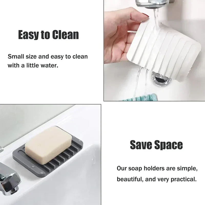 Self-Draining Silicone Soap Dish