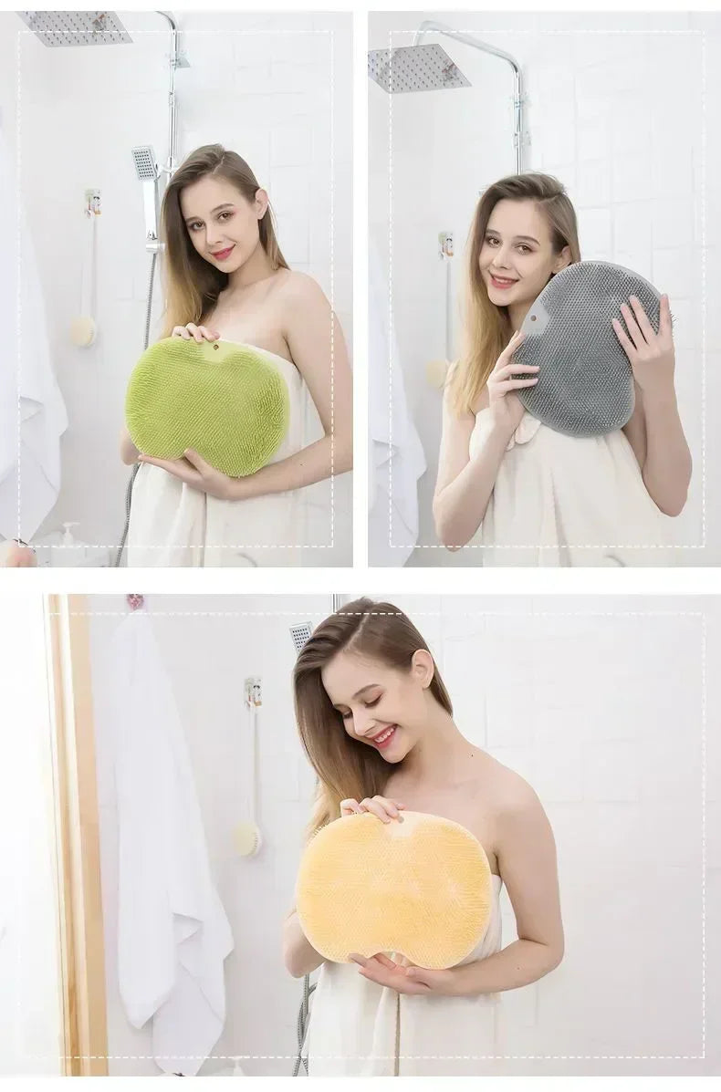 Silicone Rub Scrubber Shower Brush