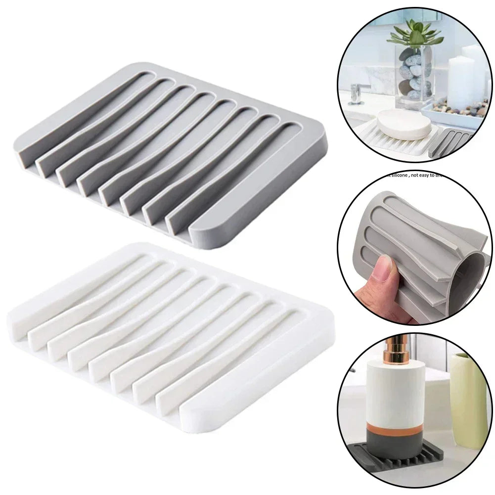 Self-Draining Silicone Soap Dish
