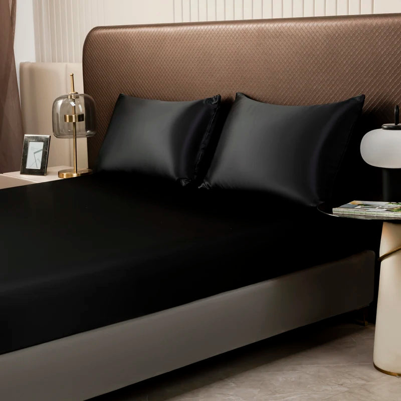 Satin Fitted Bed Sheet (No Pillowcase)
