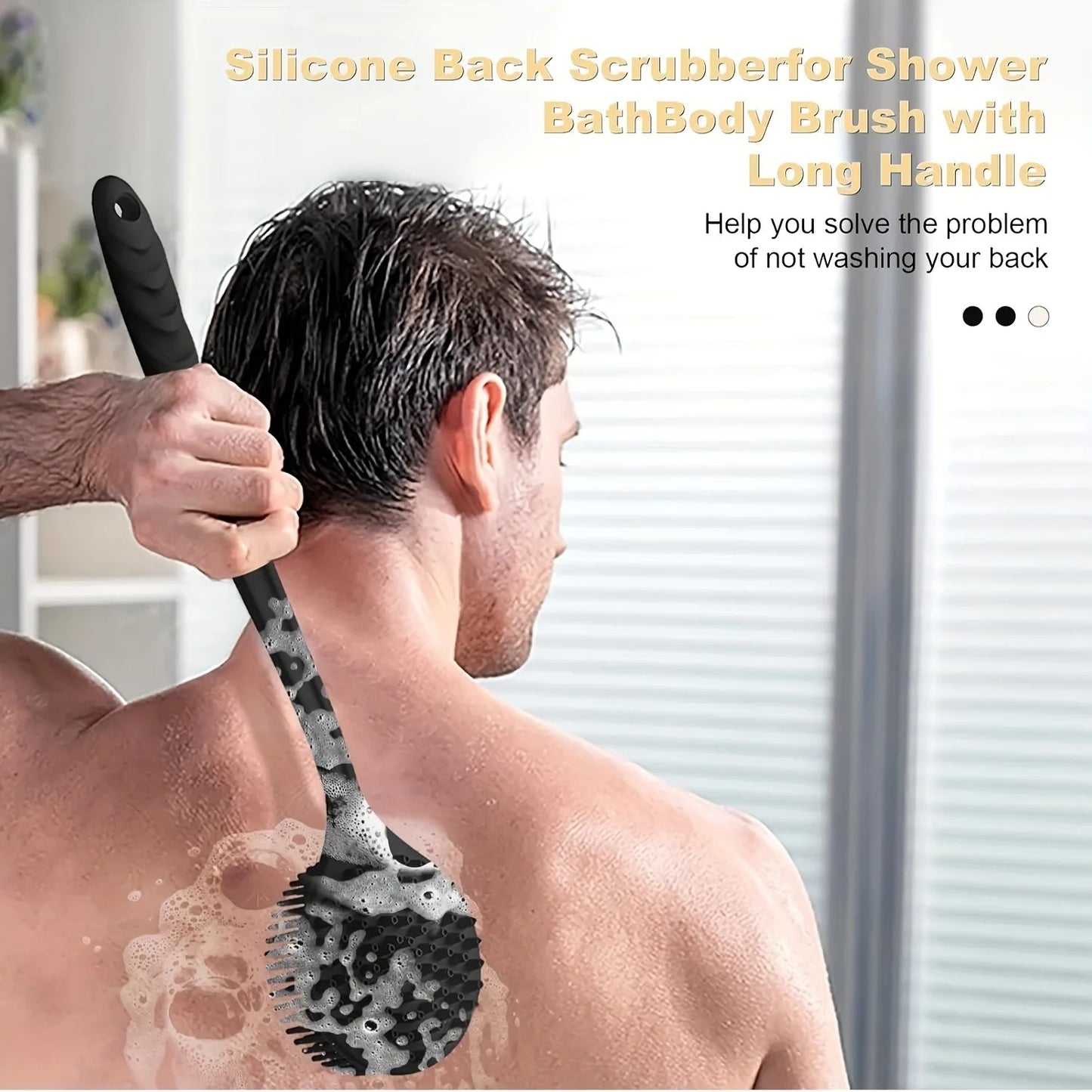 Long Handle Silicone Back Scrubber