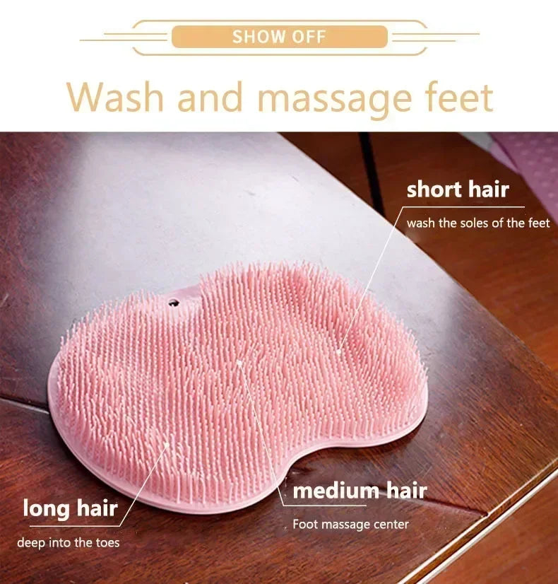 Silicone Rub Scrubber Shower Brush