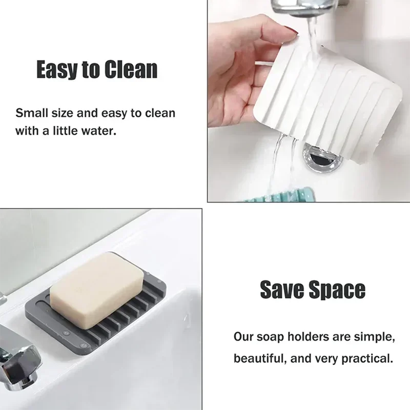 Self-Draining Silicone Soap Dish