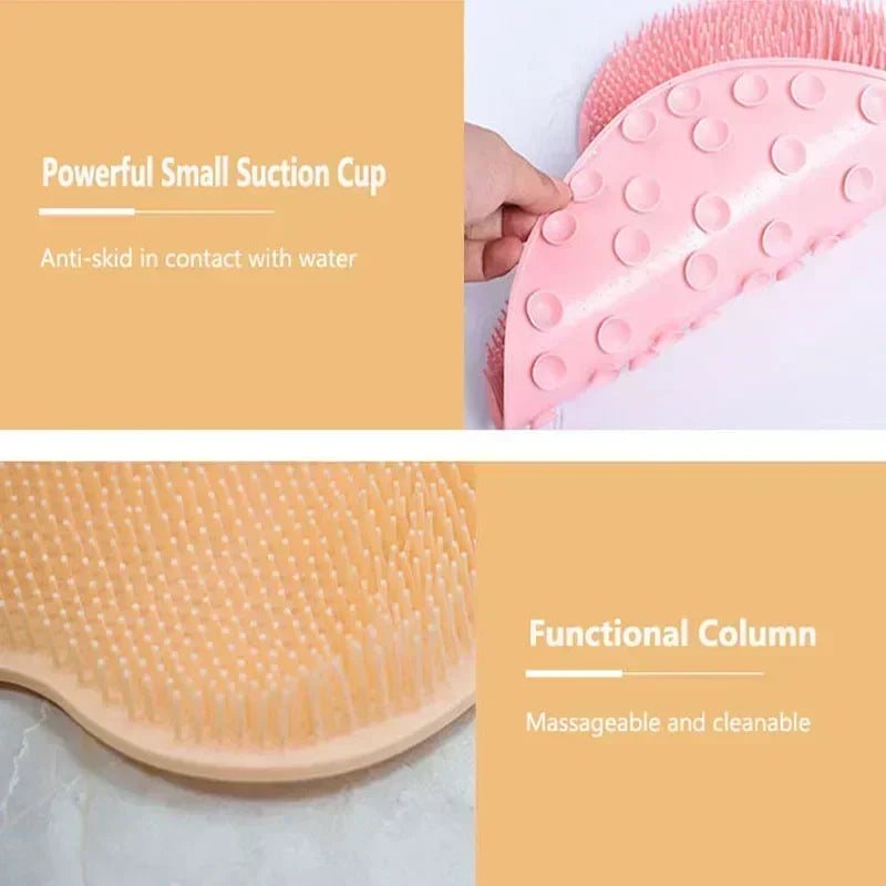 Silicone Rub Scrubber Shower Brush