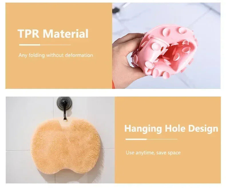 Silicone Rub Scrubber Shower Brush