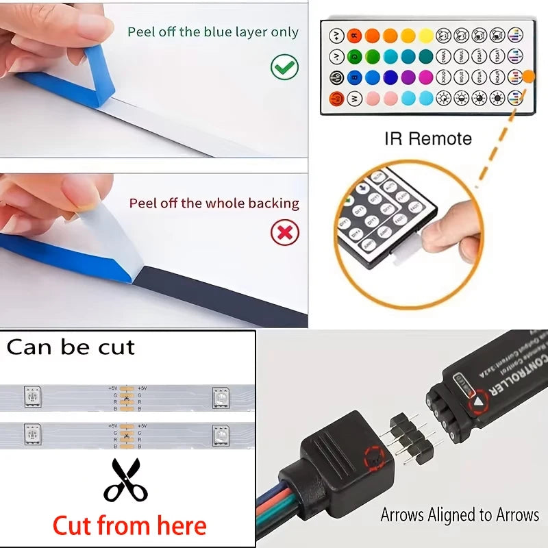 App-Controlled RGB LED Strip Lights