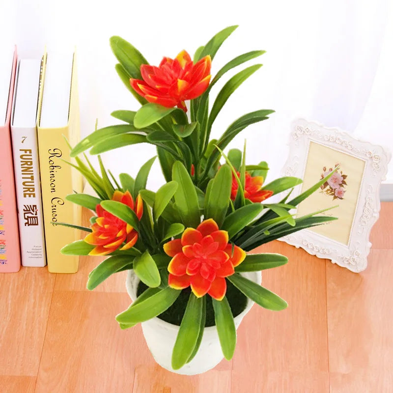 Mini Artificial Flower Pot