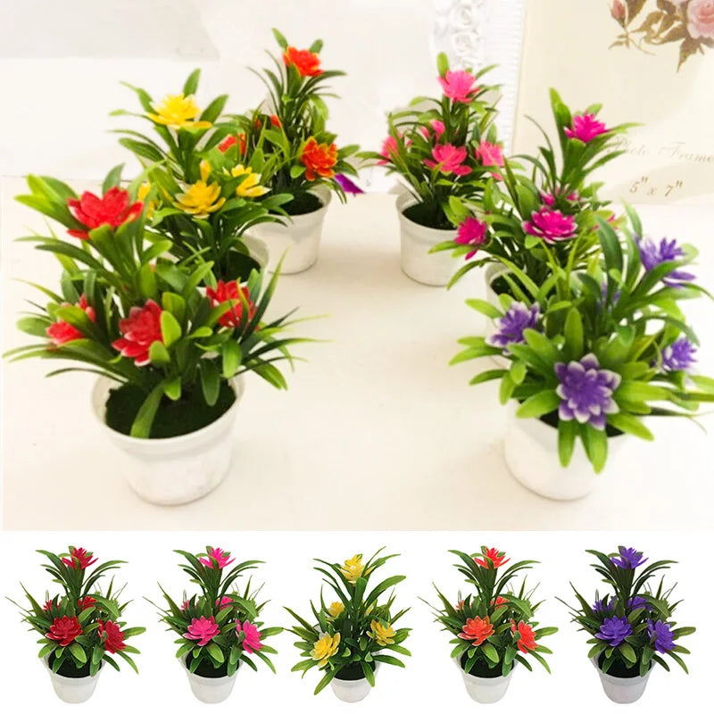 Mini Artificial Flower Pot