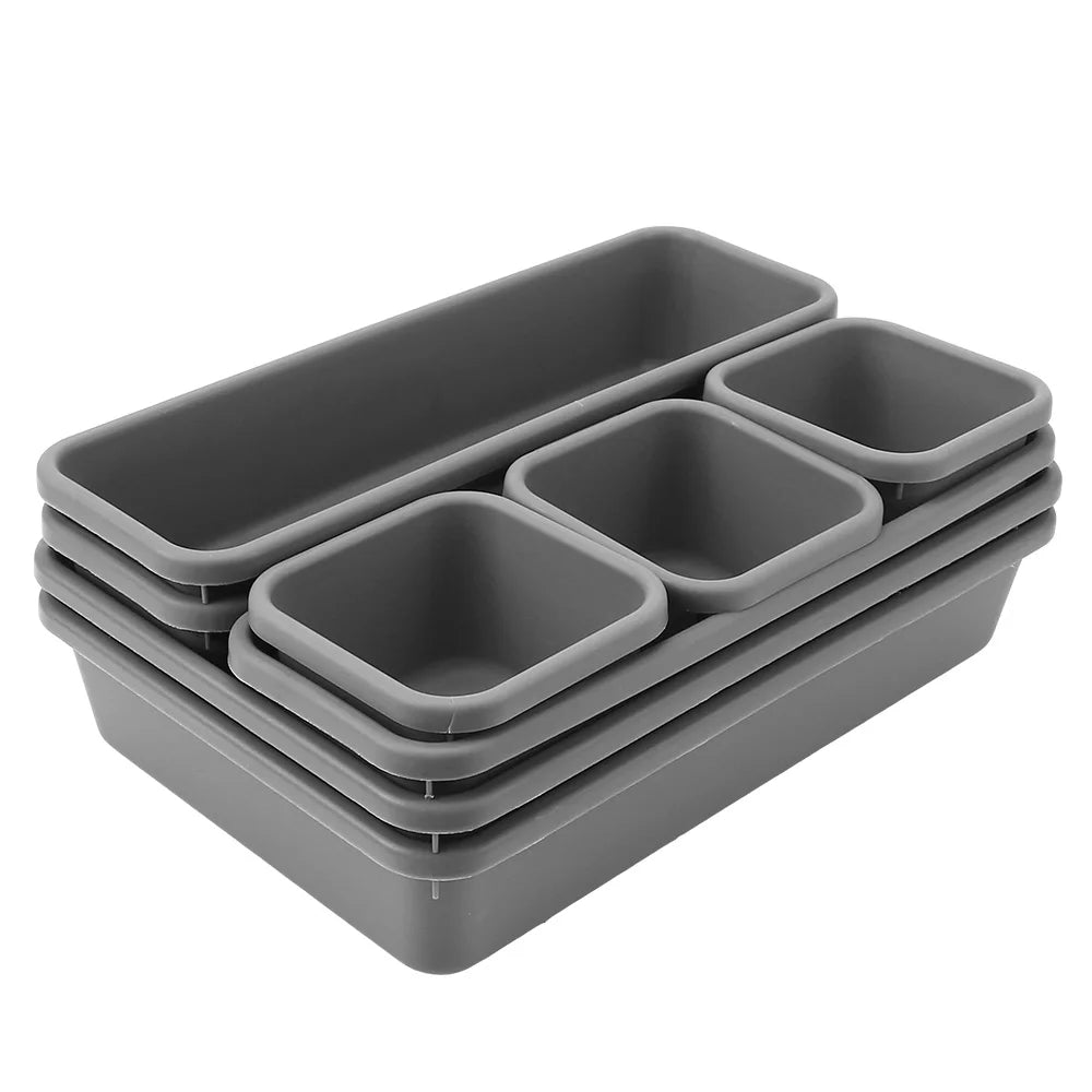8-Piece Drawer Organizer Tray Set