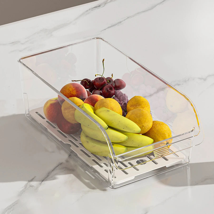 Clear Fridge Organizer Bin