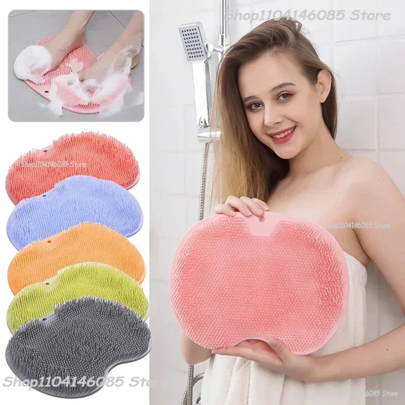 Silicone Rub Scrubber Shower Brush