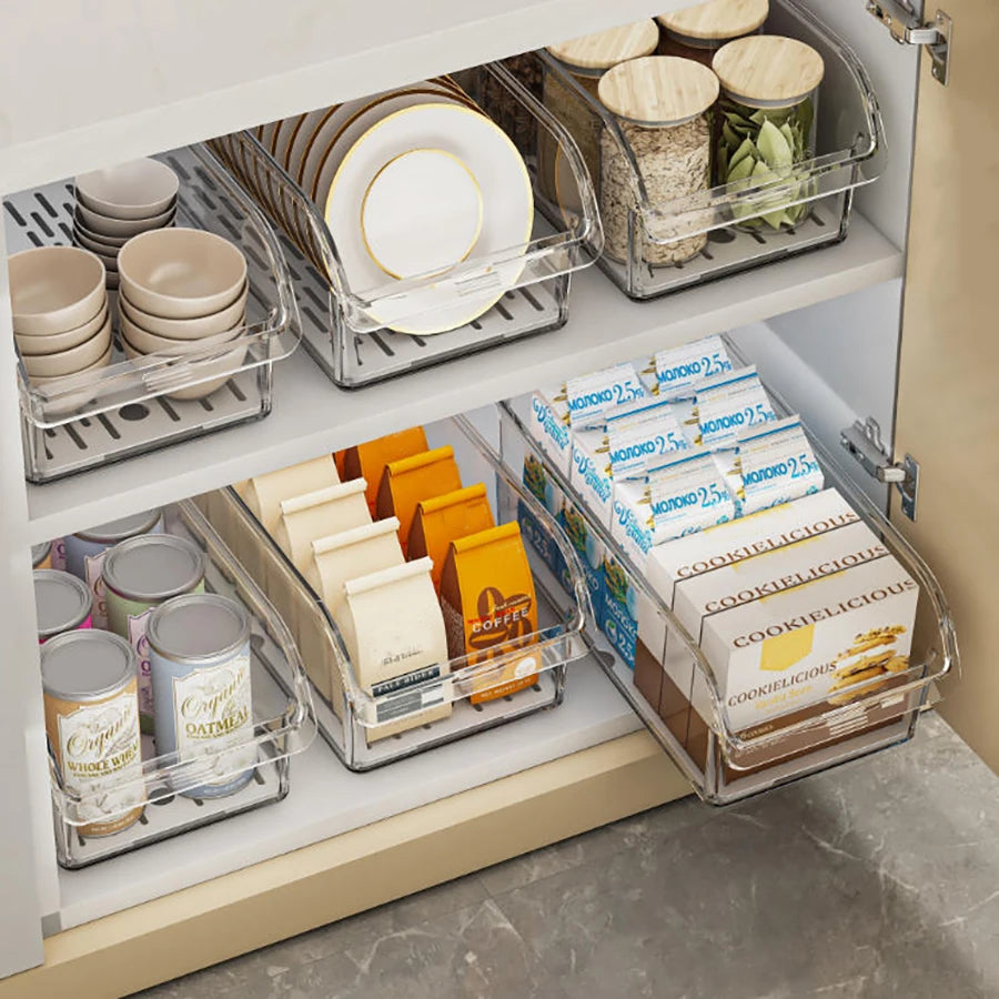 Clear Fridge Organizer Bin
