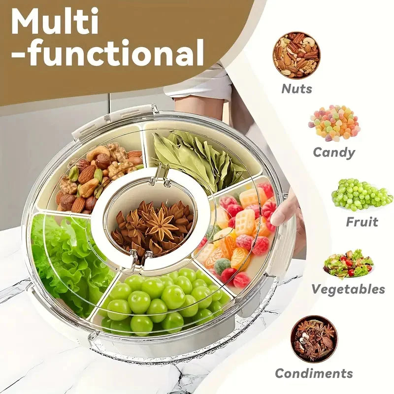 Rotating Snack Tray with Lid