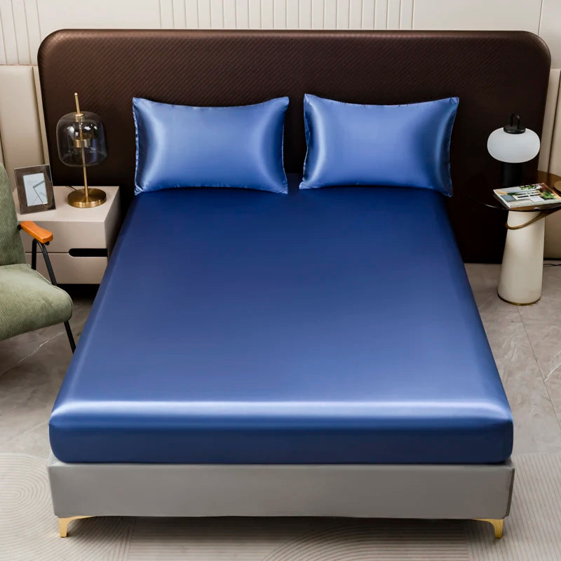 Satin Fitted Bed Sheet (No Pillowcase)