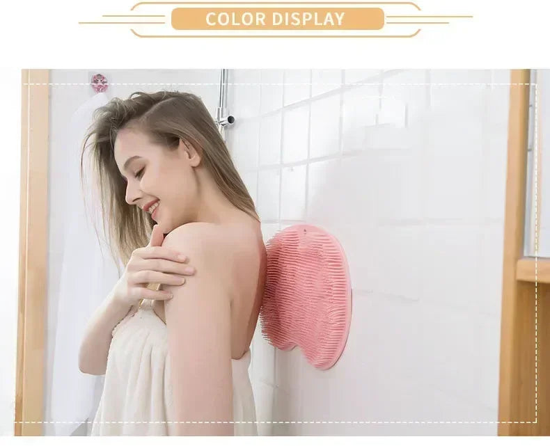 Silicone Rub Scrubber Shower Brush