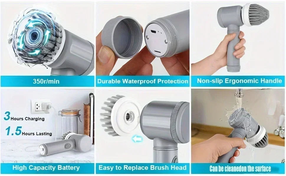 Cordless Electric Spin Scrubber