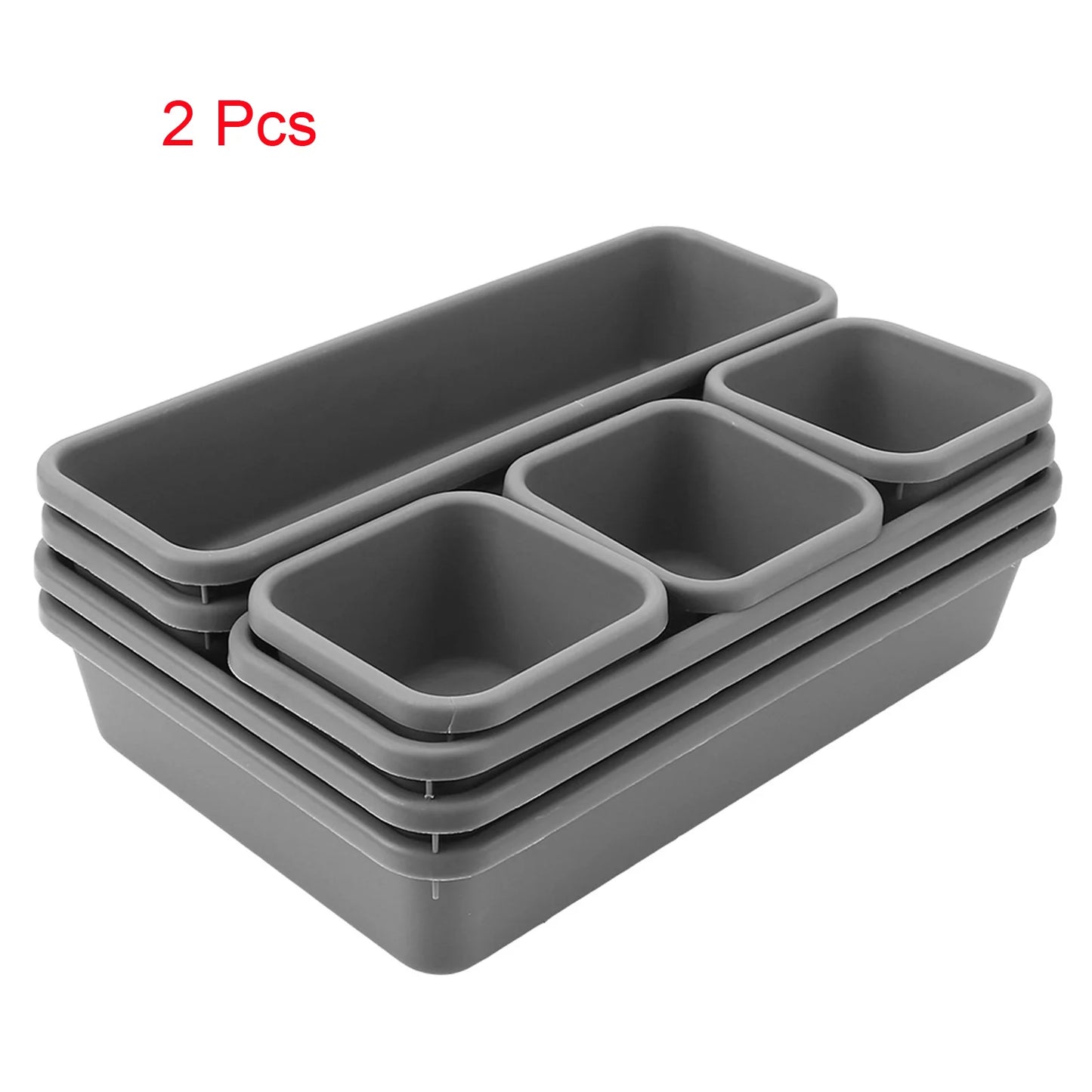 8-Piece Drawer Organizer Tray Set