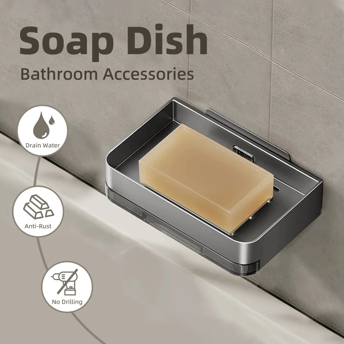 Self-Draining Soap Holder