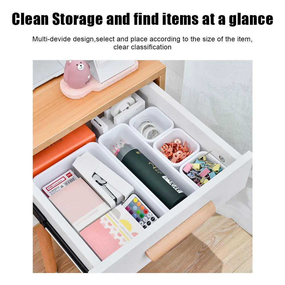 8-Piece Drawer Organizer Tray Set
