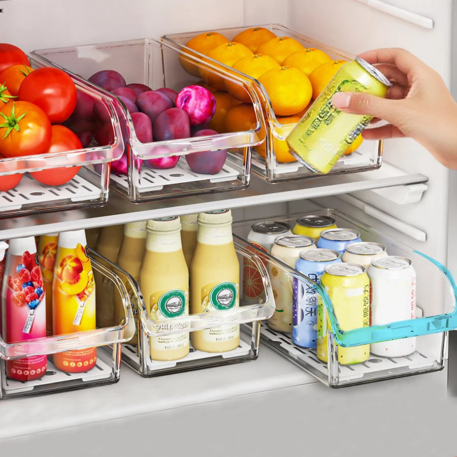 Clear Fridge Organizer Bin