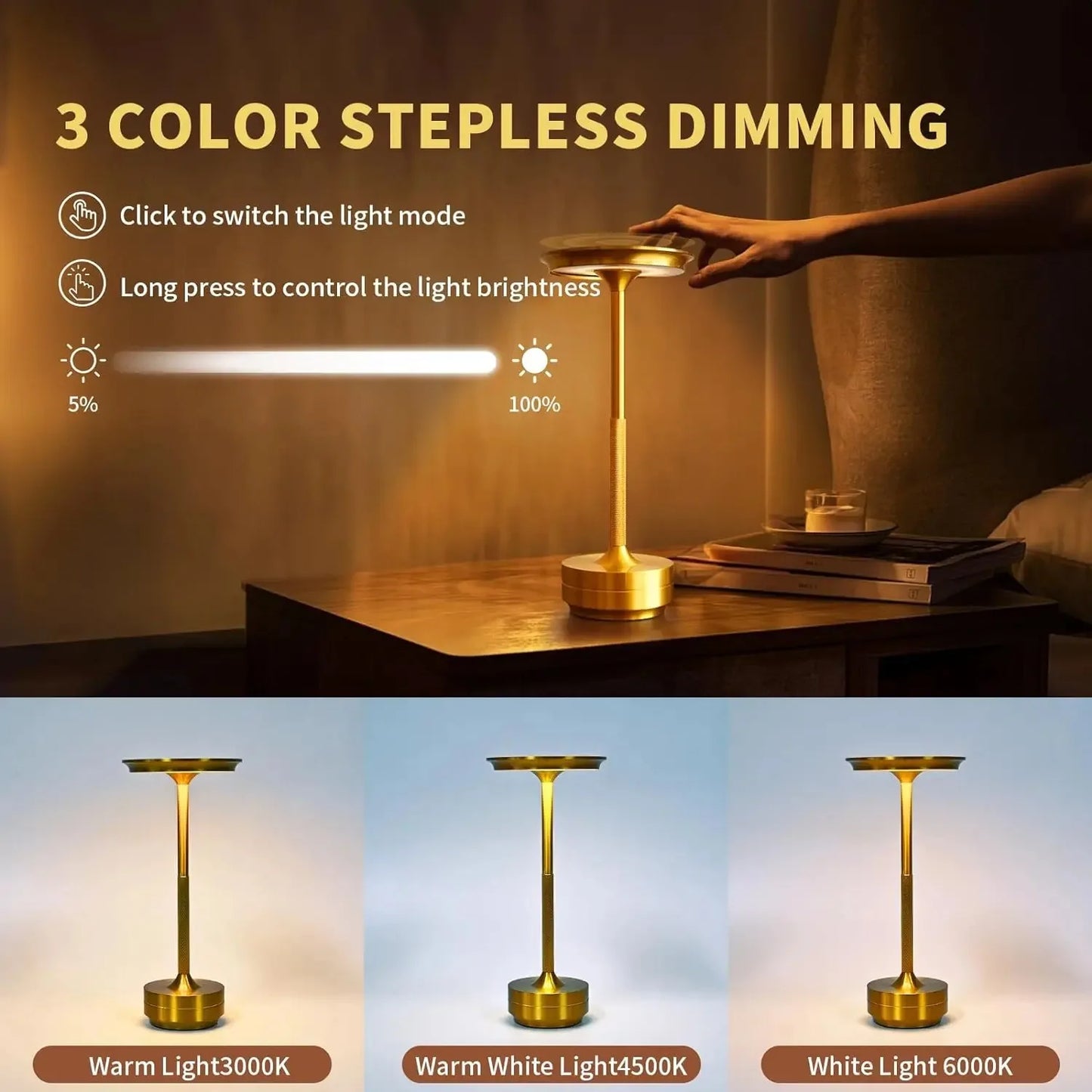 Wireless Touch Table Lamp