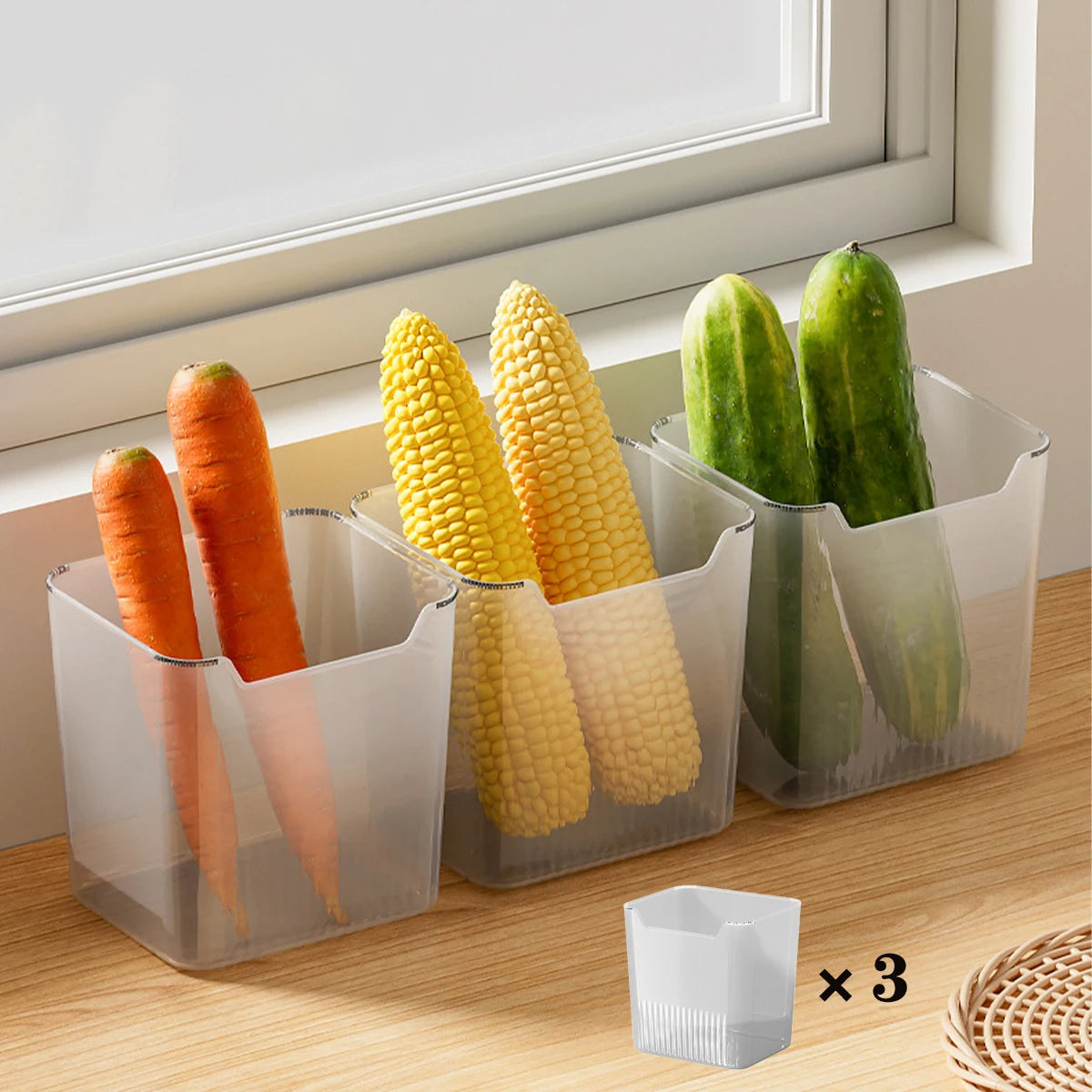 Fridge Door Organizer Bins