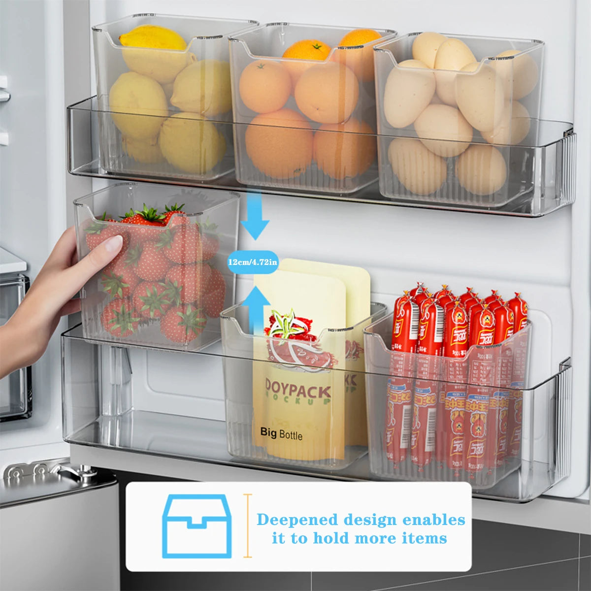 Fridge Door Organizer Bins