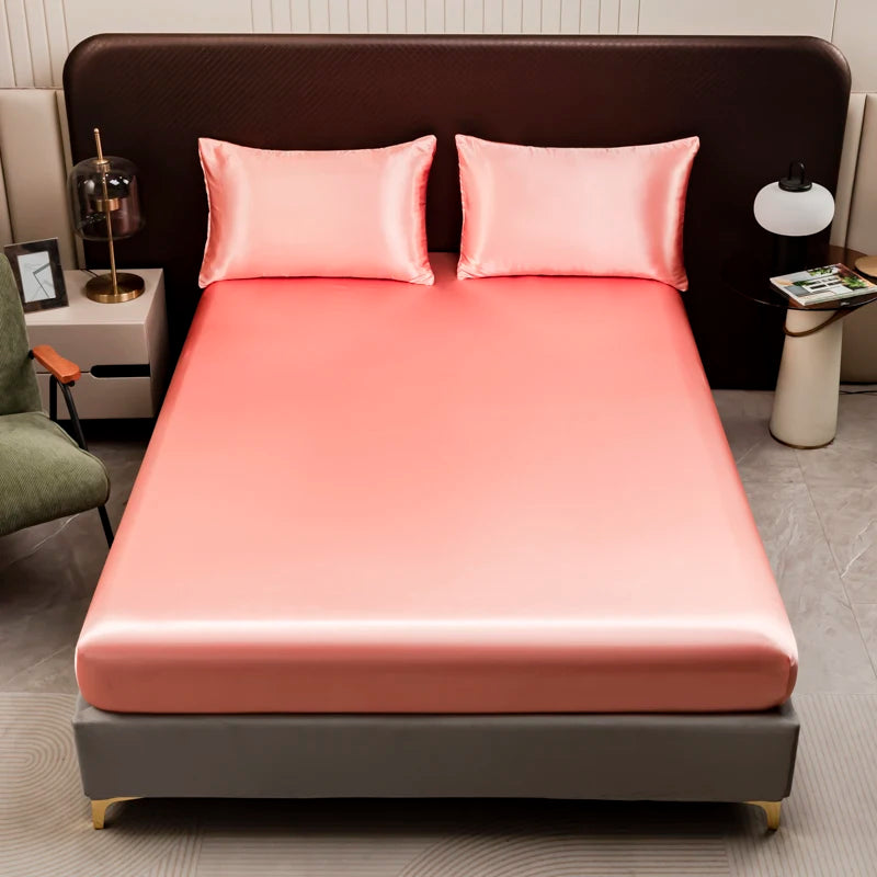 Satin Fitted Bed Sheet (No Pillowcase)