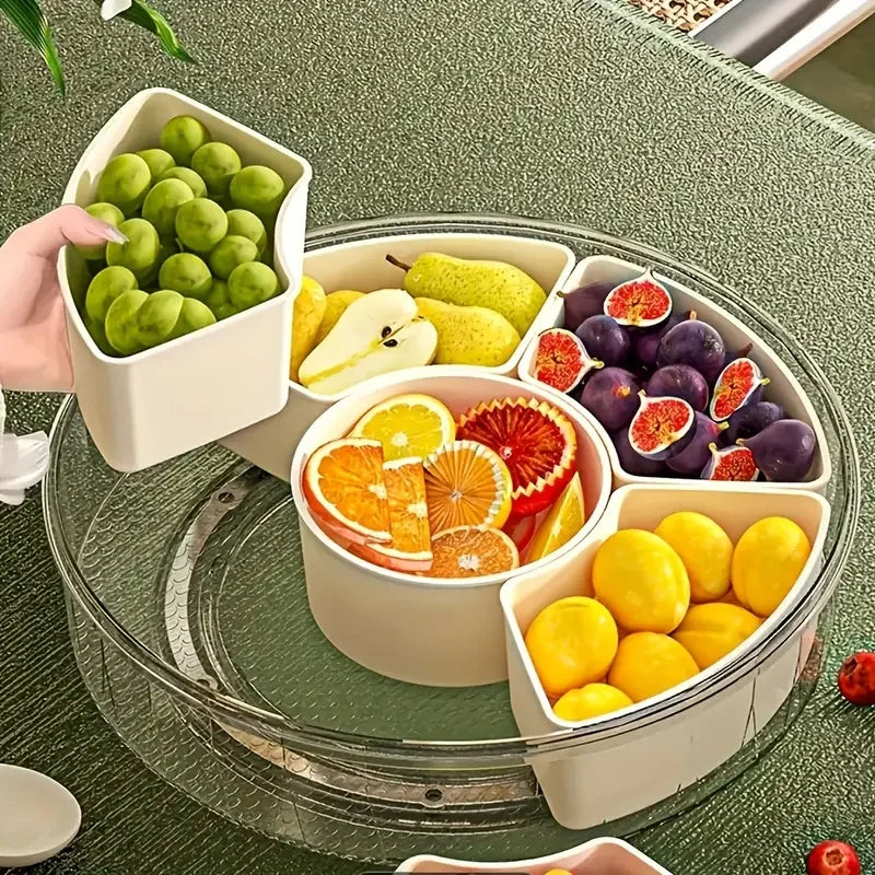 Rotating Snack Tray with Lid