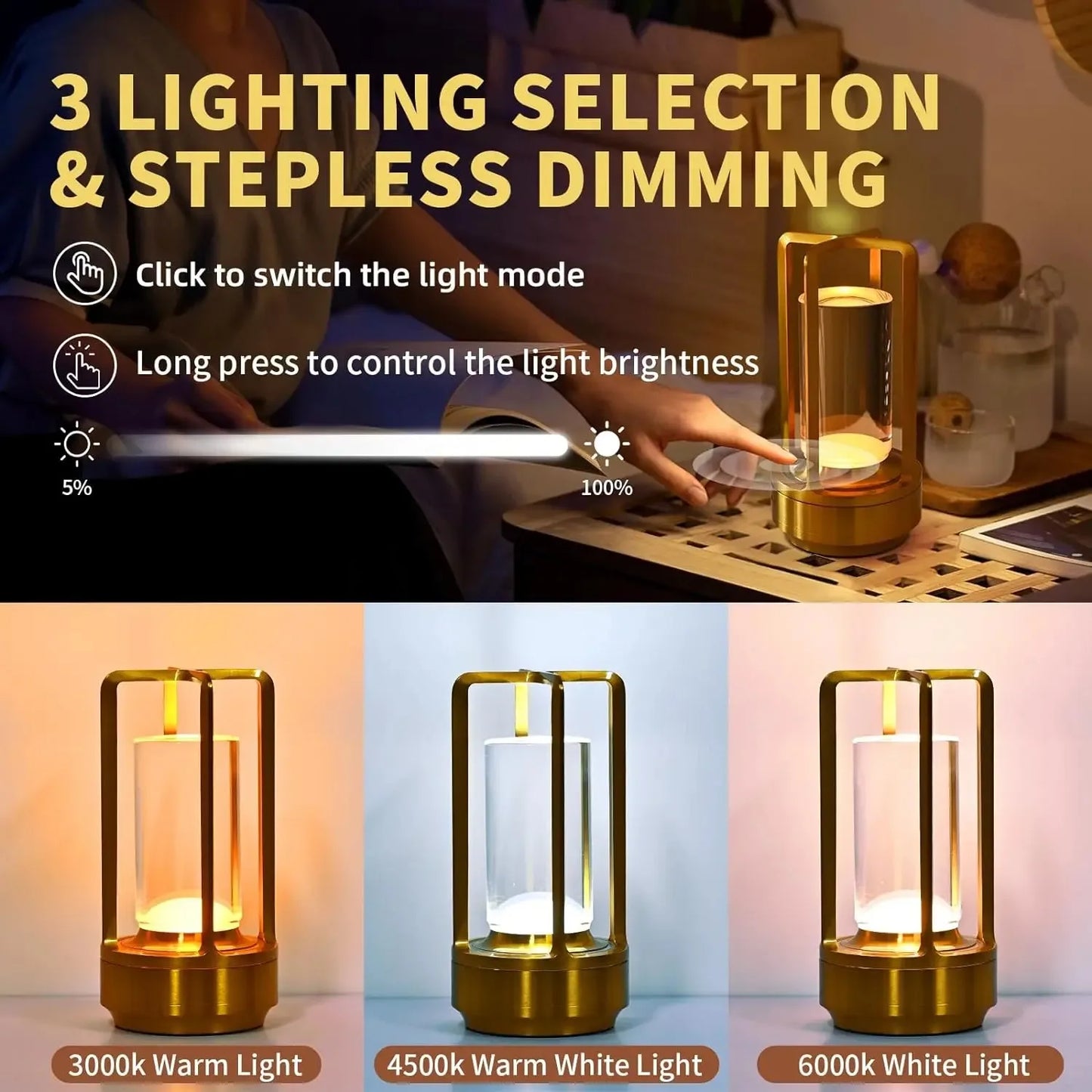 Wireless Touch Table Lamp