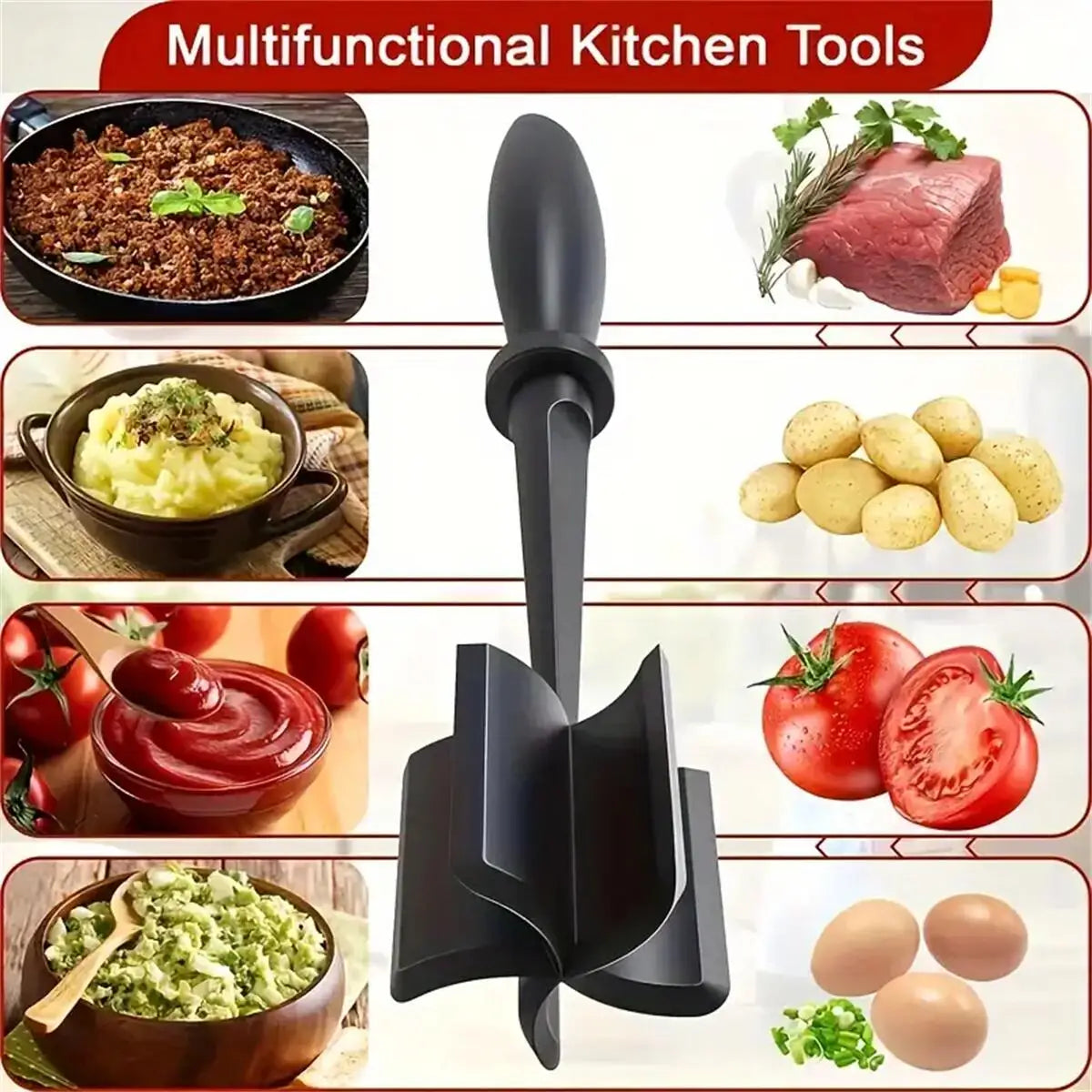 Heat-Resistant Meat Chopper & Masher