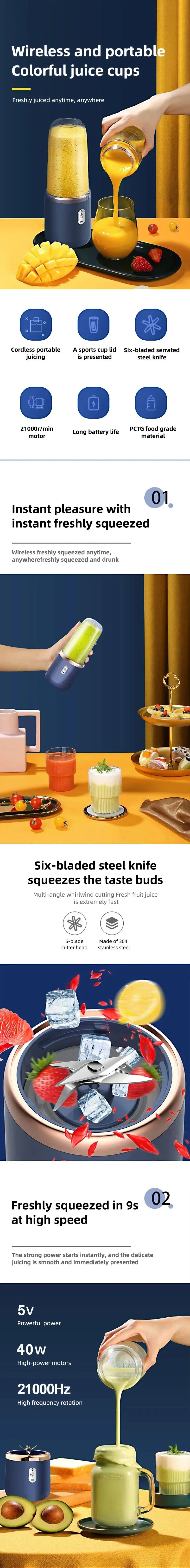 Portable USB Electric Mini Blender Cup