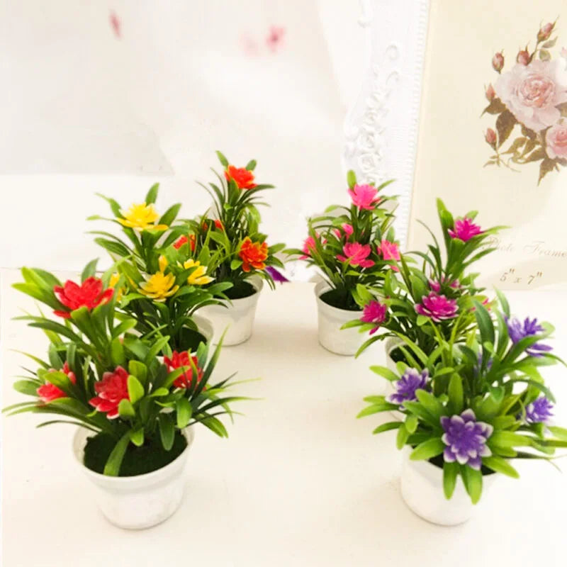 Mini Artificial Flower Pot