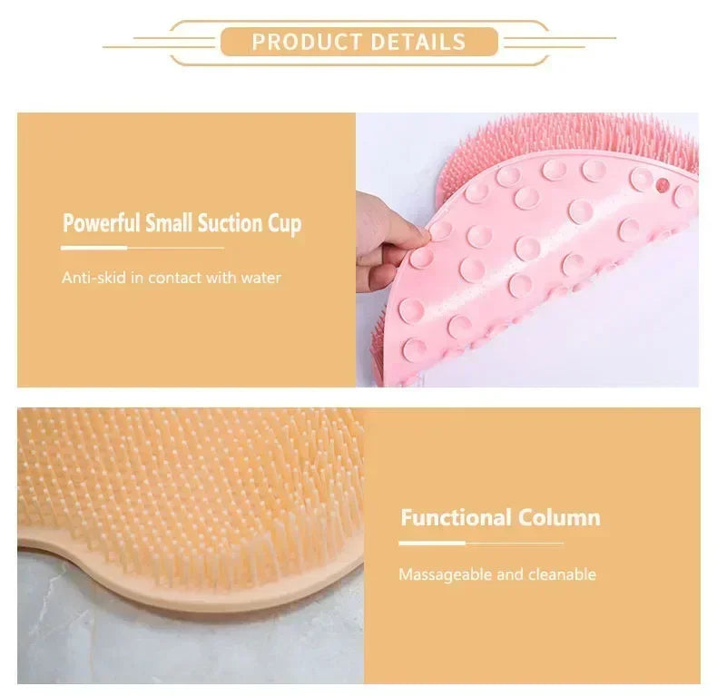Silicone Rub Scrubber Shower Brush