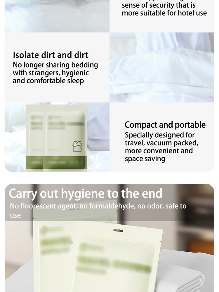 Disposable Travel/Hotel Bed Sheet Set
