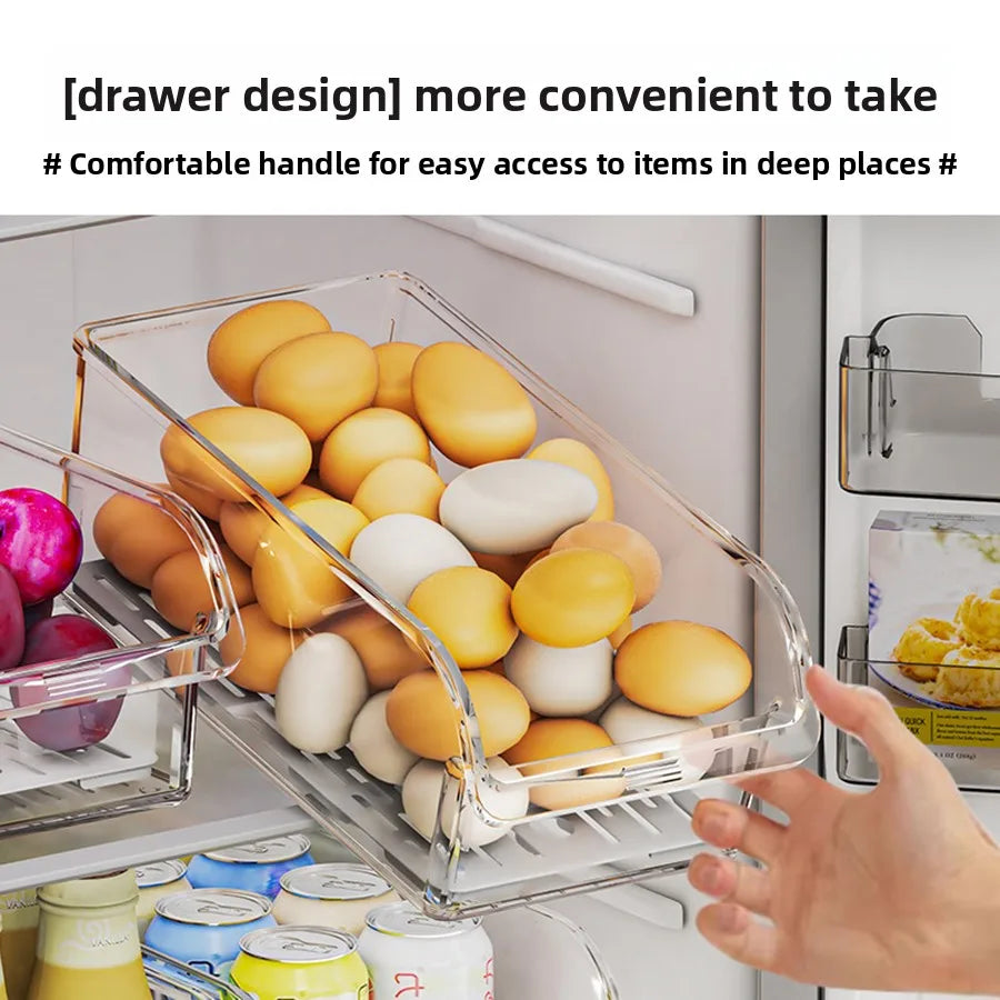 Clear Fridge Organizer Bin