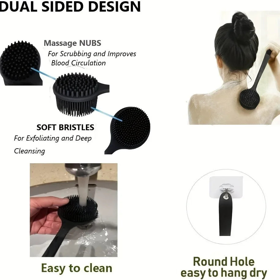 Long Handle Silicone Back Scrubber