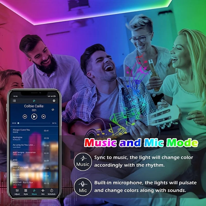 App-Controlled RGB LED Strip Lights