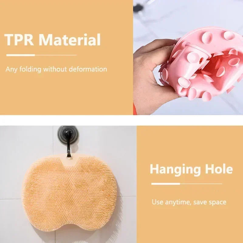 Silicone Rub Scrubber Shower Brush