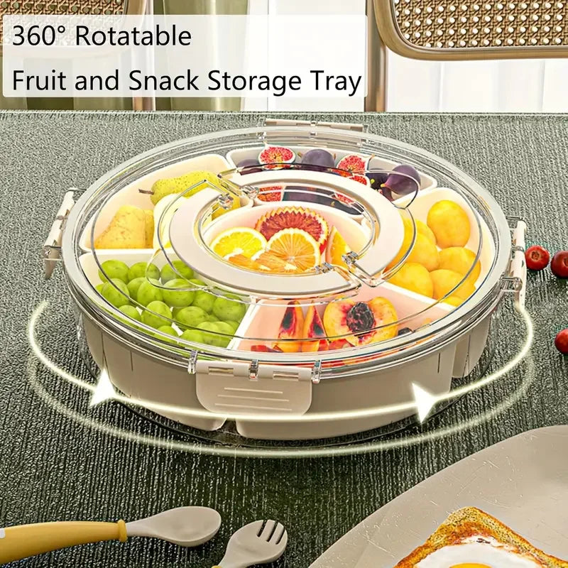 Rotating Snack Tray with Lid