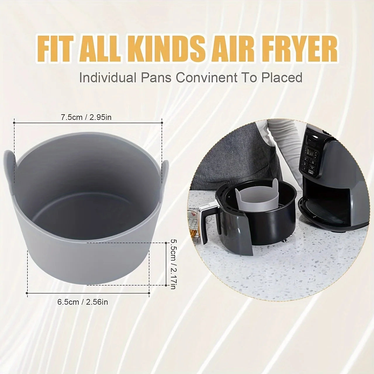 Reusable Silicone Air Fryer Cups