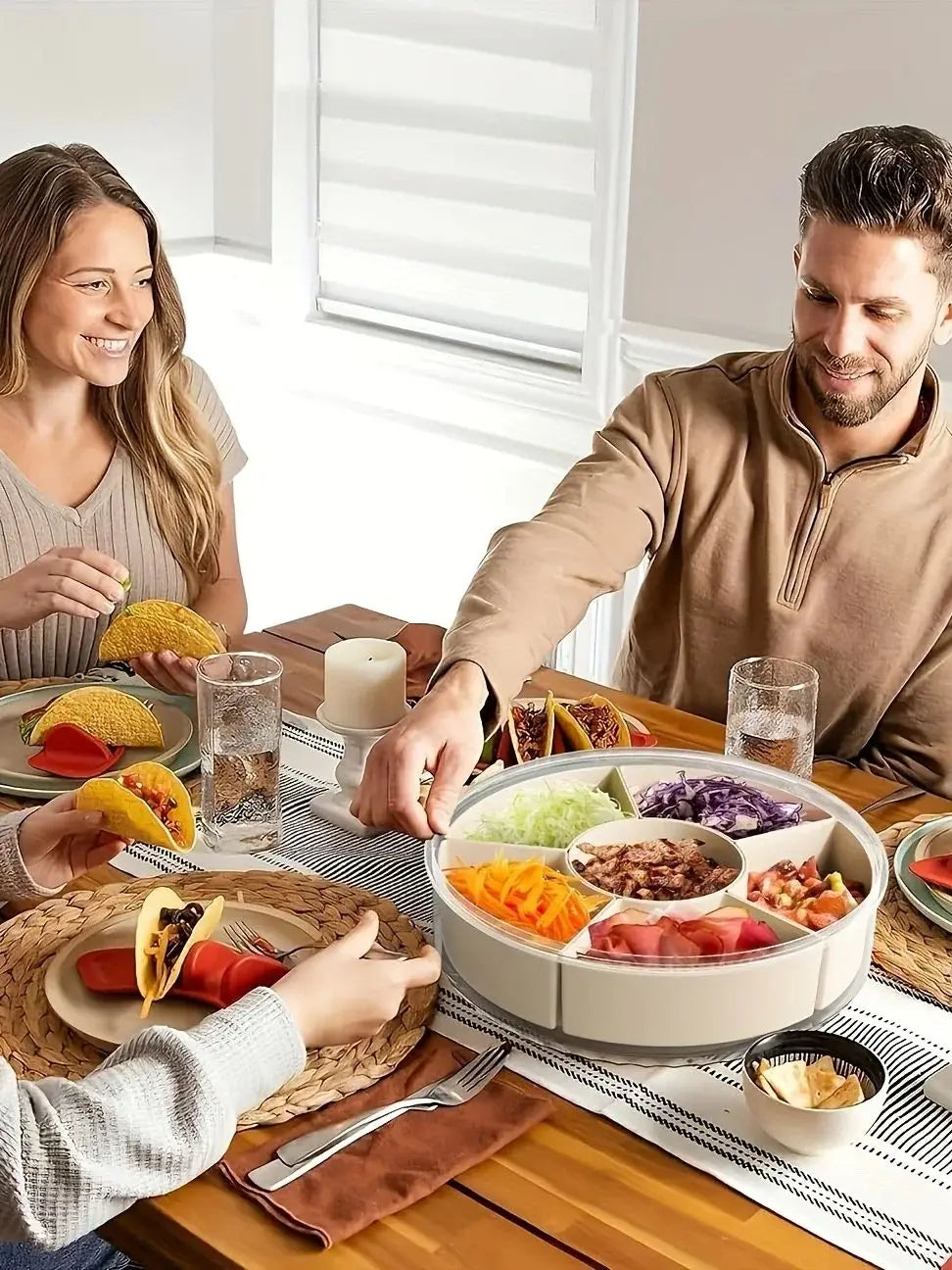 Rotating Snack Tray with Lid