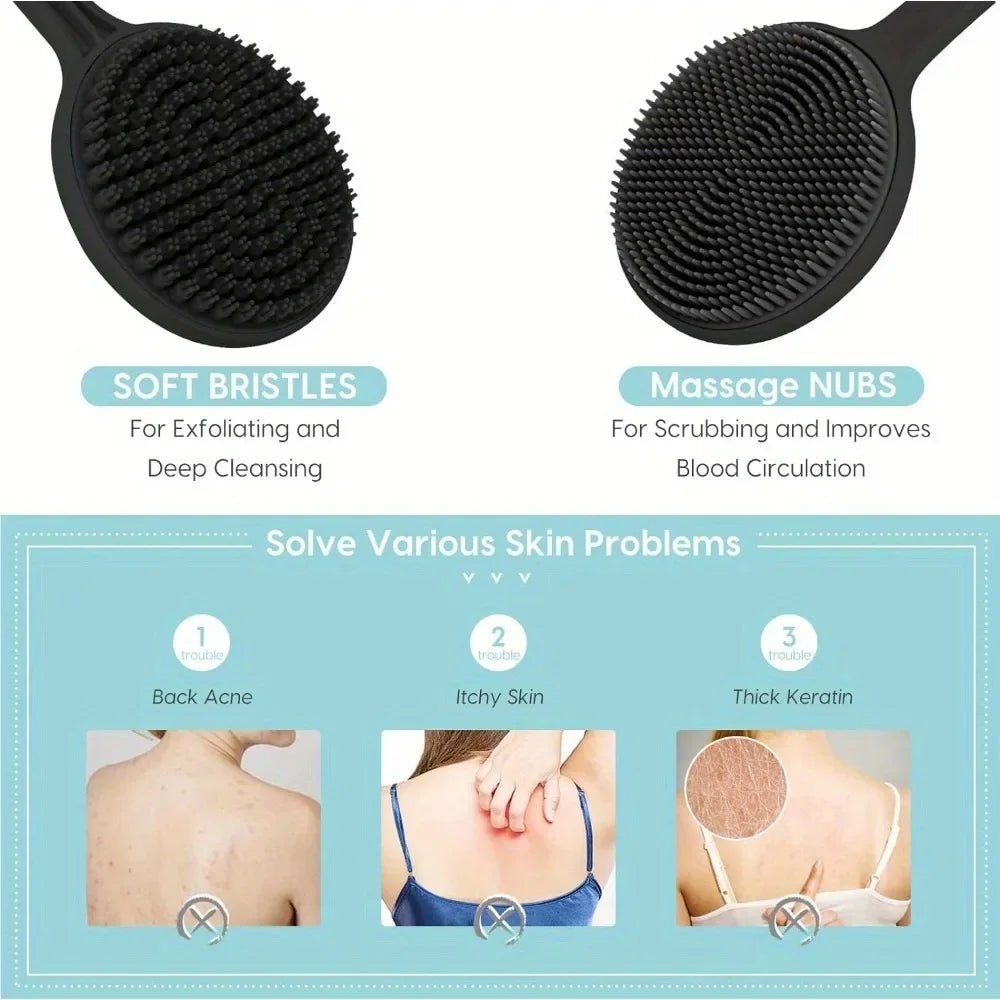 Long Handle Silicone Back Scrubber