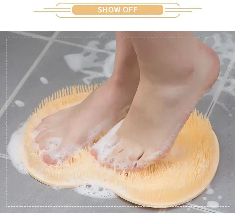 Silicone Rub Scrubber Shower Brush